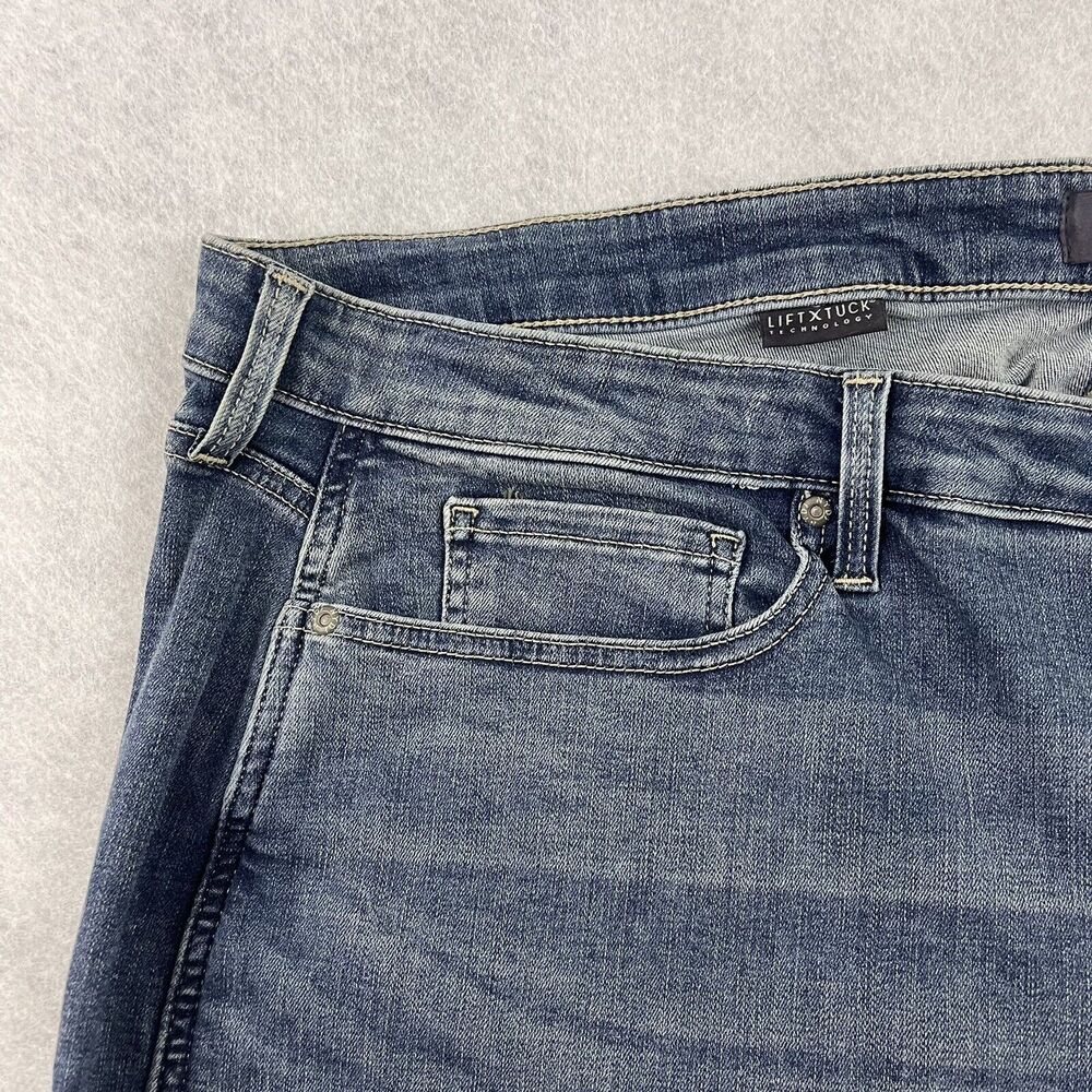 NYDJ Jeans Womens 24W Blue Loire Chloe Capri Slit Hem Lift Tuck Tech MSRP $89 - Picture 5 of 16